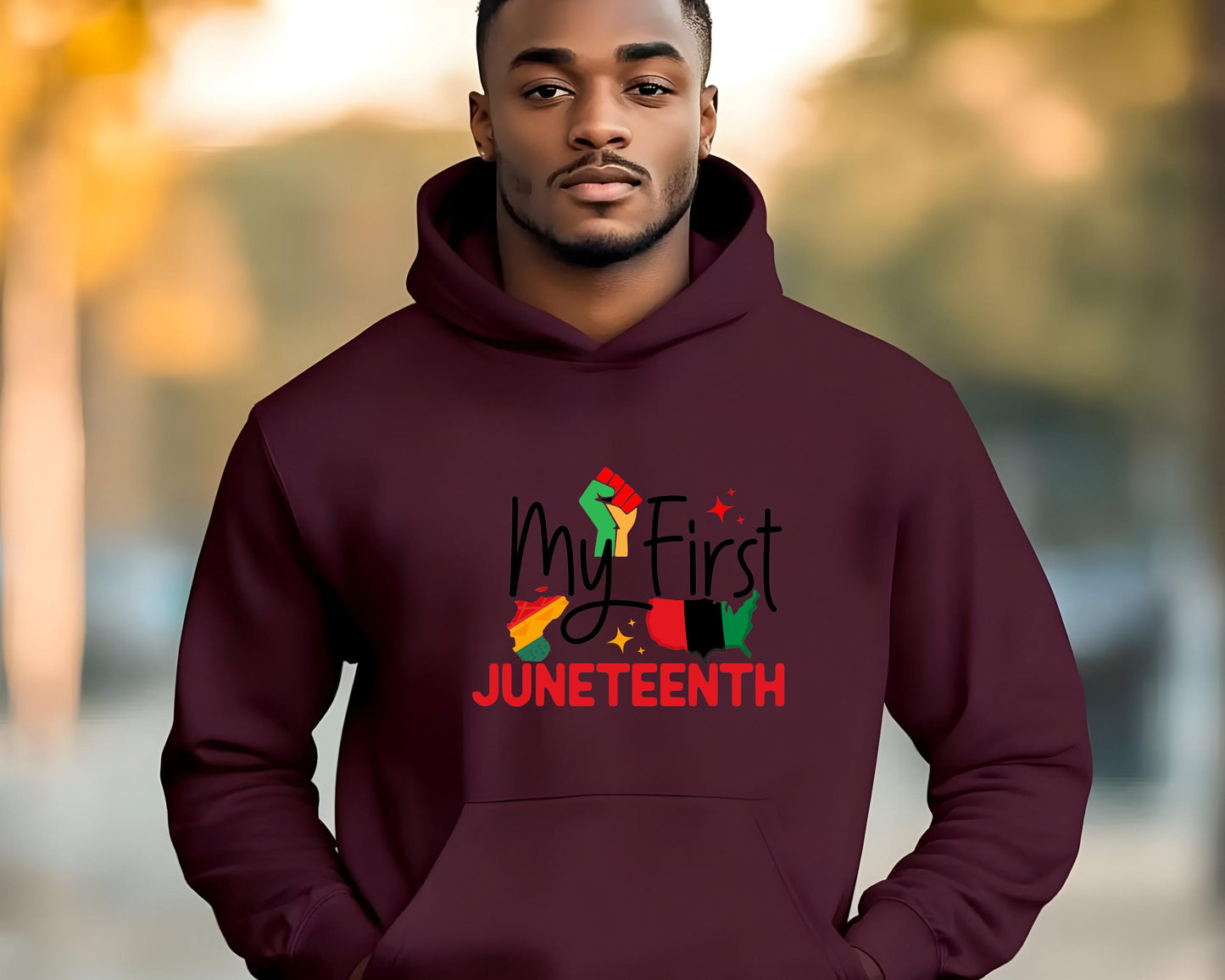 Juneteenth Lightweight Hoodie, Black History Sweatshirt, African American Hooded Jumper, Emancipation Day Pullover, Freedom Celebration