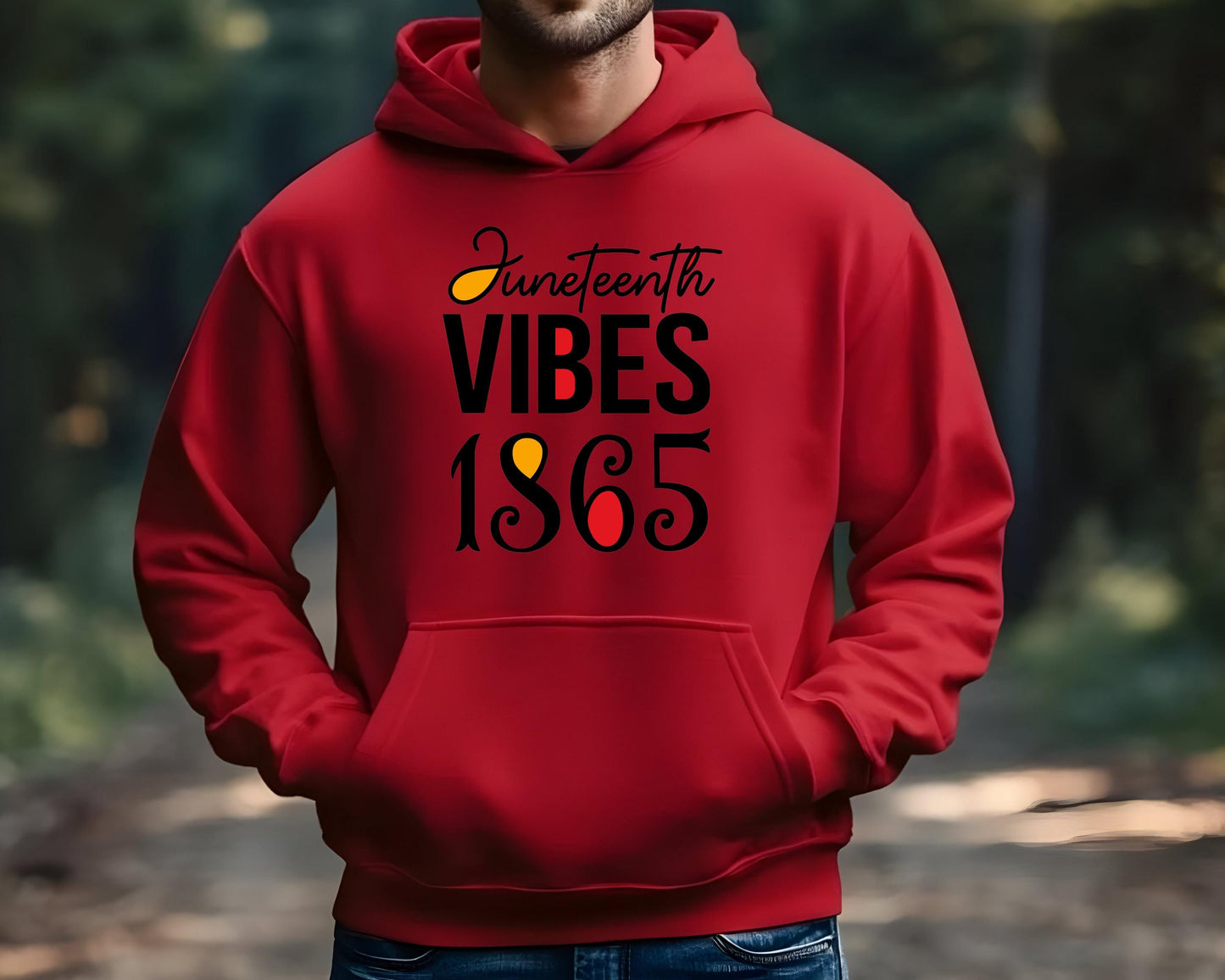 Juneteenth Vibes 1865 Hoodie, Black History Month Sweatshirt, African American Pride Hoody, BLM Lightweight Hoodie, Social Justice Activist