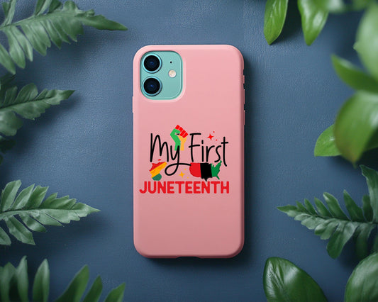 First Juneteenth case, Cultural phone case,  Stylish phone case,  Pan-African case, Black history gift,  Proud Black case