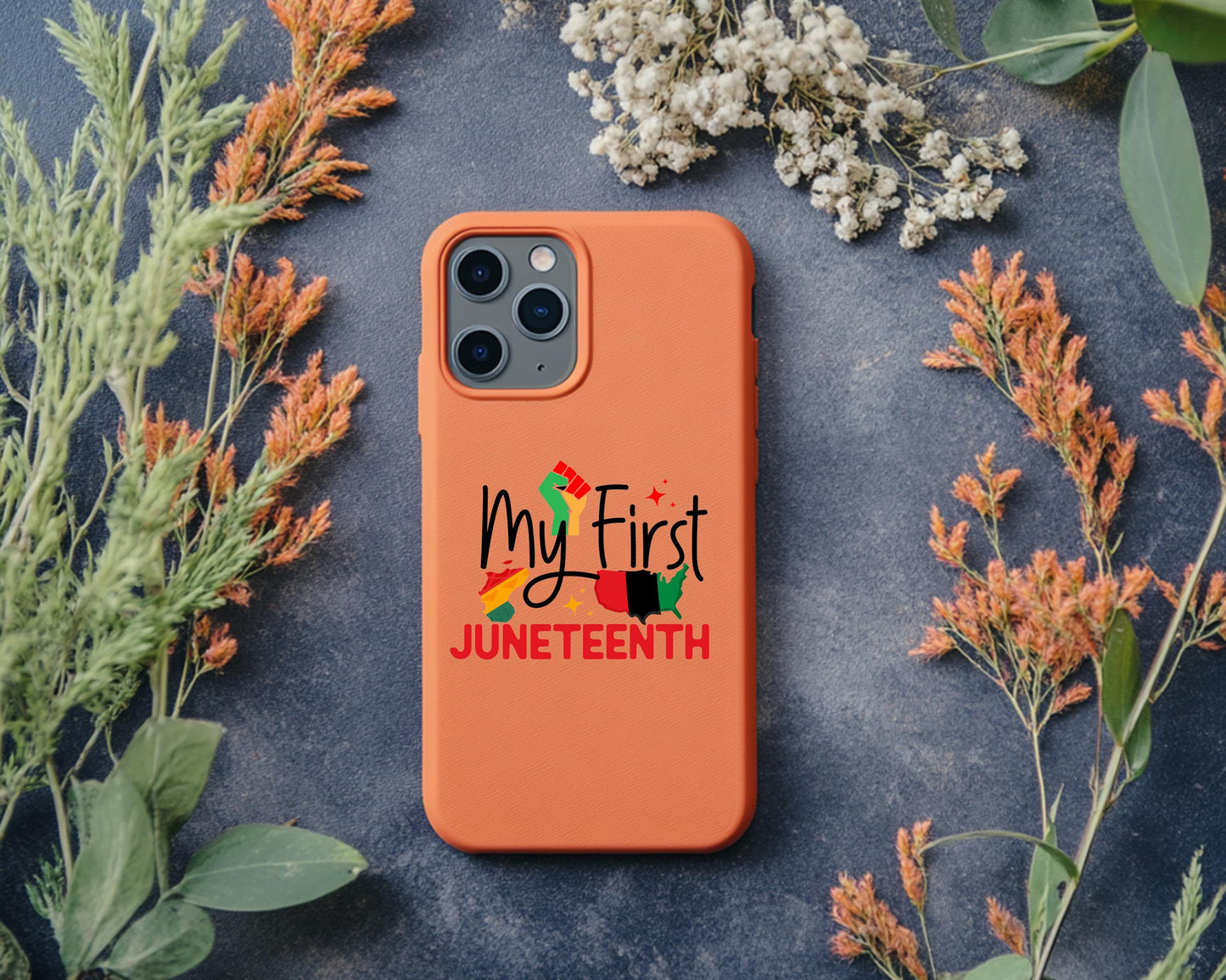 First Juneteenth case, Cultural phone case,  Stylish phone case,  Pan-African case, Black history gift,  Proud Black case