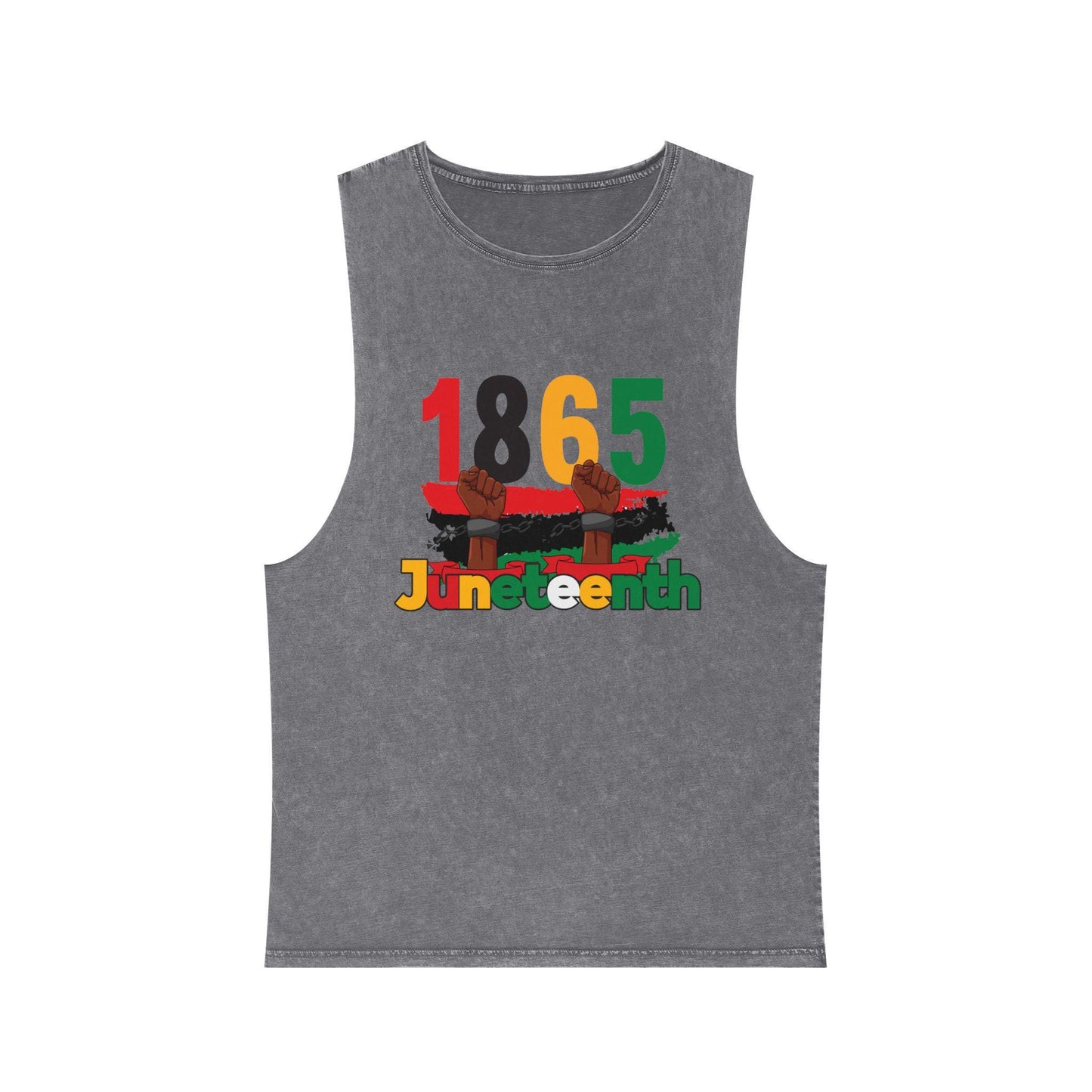 Juneteenth 1865 Tank Top, Unisex Stonewash Sleeveless Shirt, Historical Black History Tee, Emancipation Day Apparel, African American