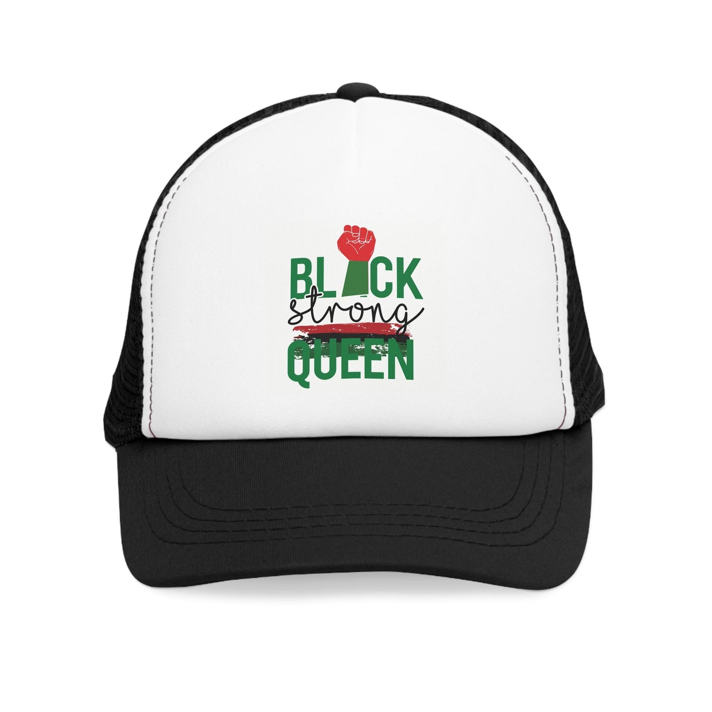 Mesh Cap - Black Strong Queen Hat, Empowering Women Headwear, Cool Hip Hop Baseball Cap, Fashionable Street Style Snapback, Unique Gift for