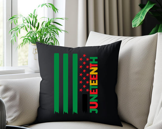 Juneteenth Spun Polyester Lumbar Pillow, African American Heritage Decor, Black History Month Cushion, Ethnic Home Accent, Emancipation Day