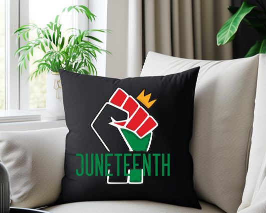 Juneteenth Spun Polyester Lumbar Pillow - Black History Month Decor, African American Heritage Cushion, Independence Day Gift, Ethnic Pride