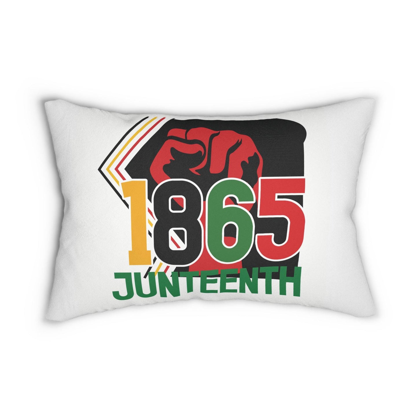 Juneteenth Lumbar Pillow, 1865 African American Celebration Cushion, Freedom Emancipation Decorative Throw Pillow, Black History Month Home