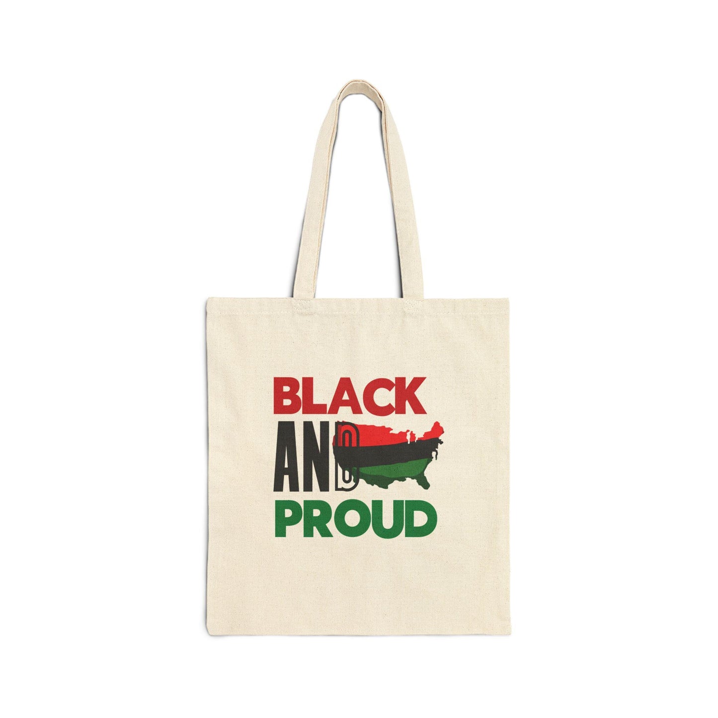 Black and Proud Cotton Tote Bag, African American Empowerment Market Bag, Ethnic Pride Shopping Bag, BLM Reusable Grocery Tote, Diversity