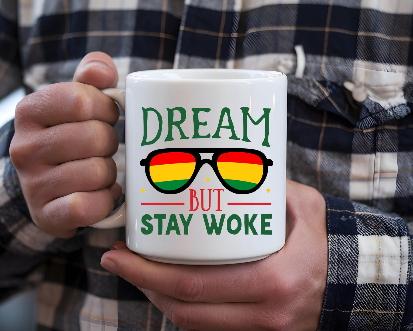 Dream But Stay Awake Mug | Inspirational Black Pride Coffee Cup | Empowerment Gift