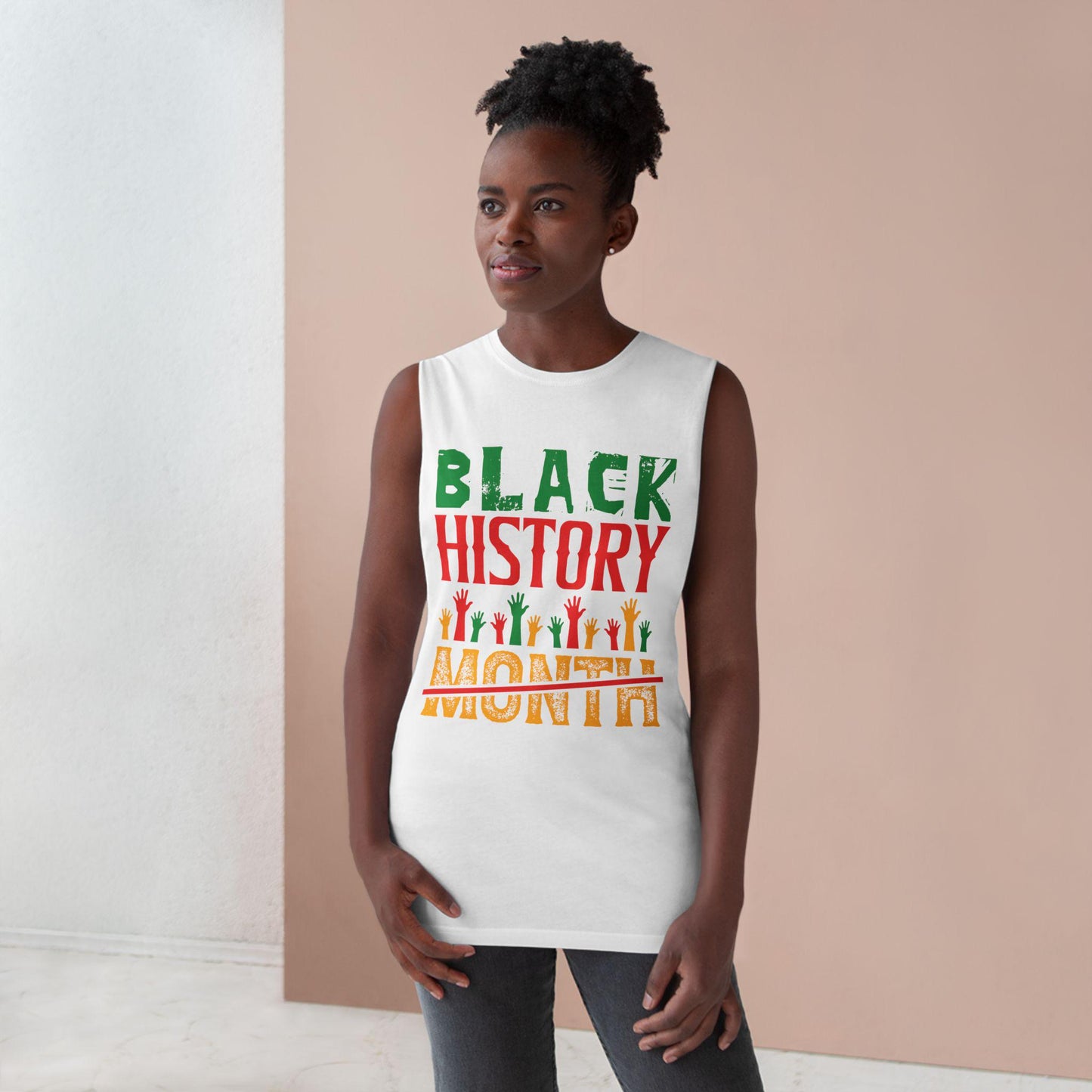 Tank Top, Black History Month Afrocentric Unisex Barnard Tee, African American Pride Shirt, Cultural Heritage Activewear, Ethnic Diversity