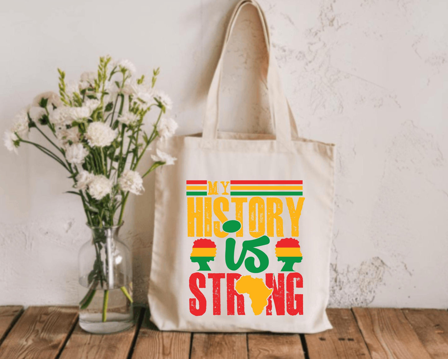 Strong History Cotton Canvas Tote Bag - Eco-Friendly Shoulder Bag, Reusable Shopping Bag, Historical Tote, Teacher Gift, Library Tote, Book