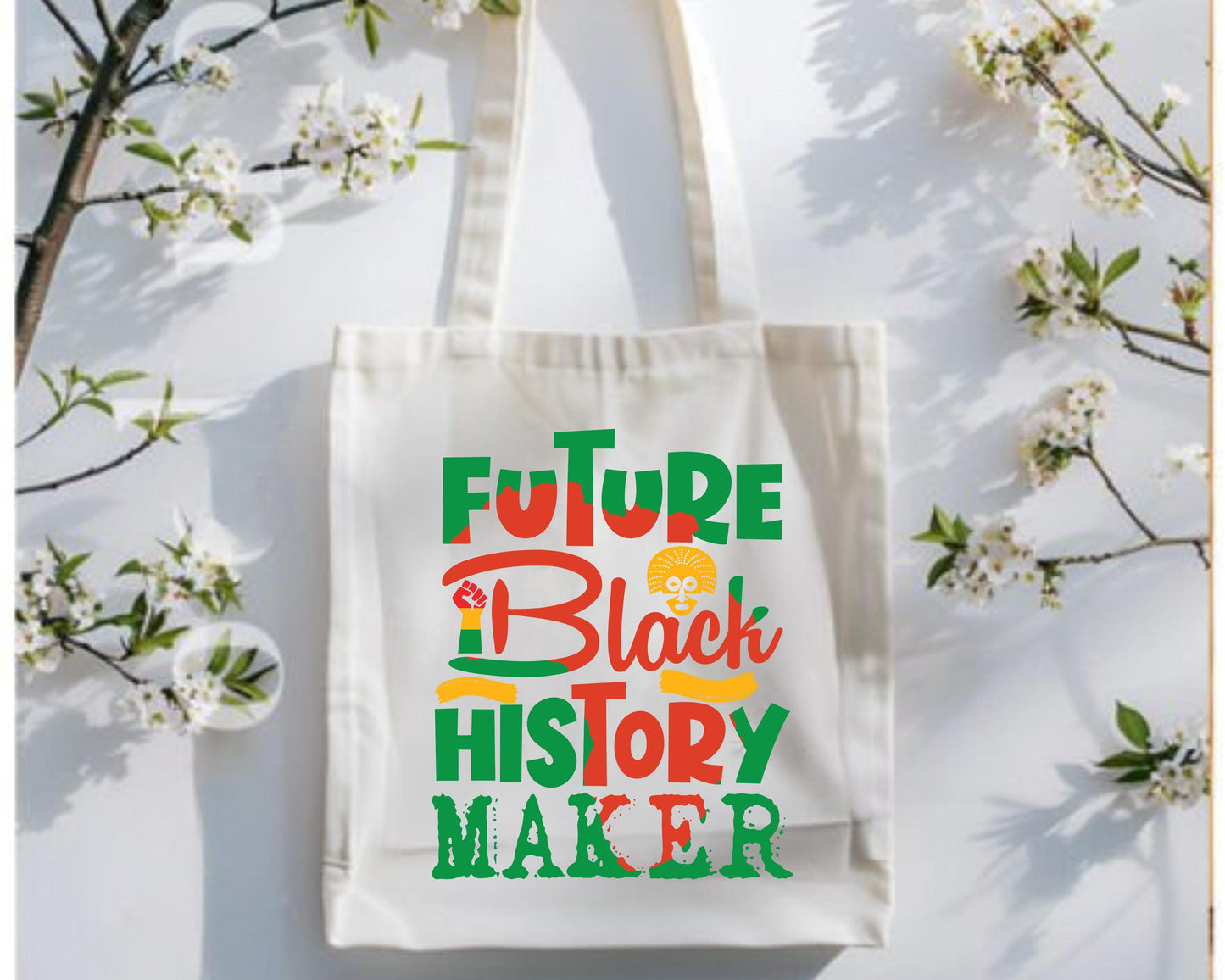 Future Black History Maker Tote Bag, African American History Inspirational Shoulder Bag, Black History Month Gift, Civil Rights Activist