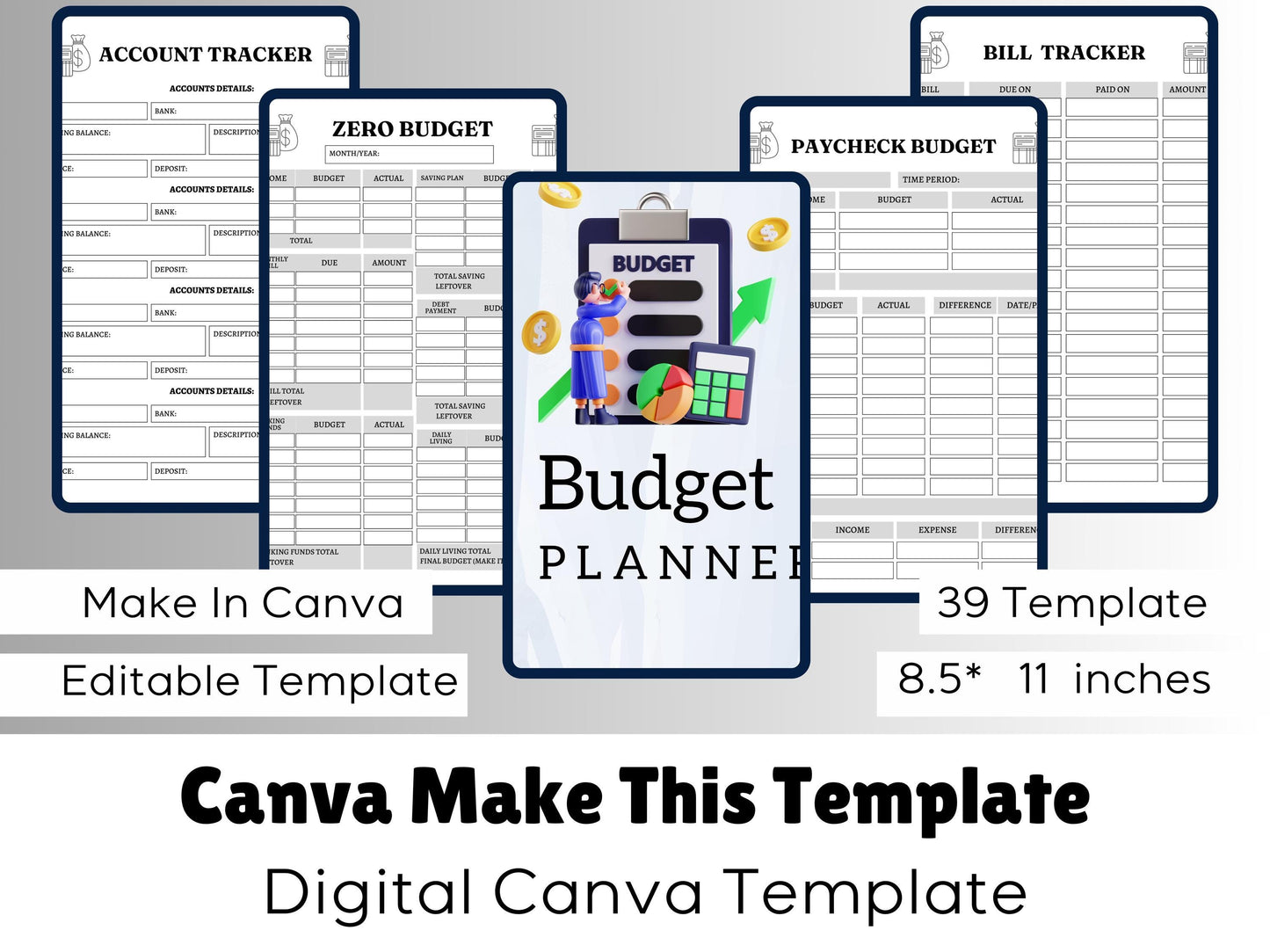 2025 Budget Planner | Printable Financial Tracker & Yearly Finance Organizer