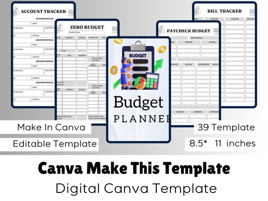 2025 Budget Planner | Printable Financial Tracker & Yearly Finance Organizer