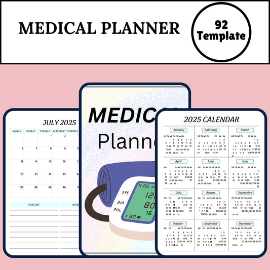 Digital Medical Planner, Medical Log, Medical Planning, ipad Goodnotes Planner, Health Log, Healthcare Planner, Medication Tracker, Wellness