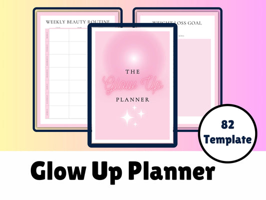 Glow Up Workbook Printable, Goal Planner, Life Planner Printable, Beauty Planner, Mood Tracker, Instant Download PDF